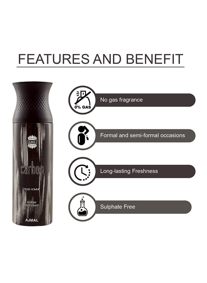 Ajmal Carbon Deodorant Spray Black 200ml  - Image 4