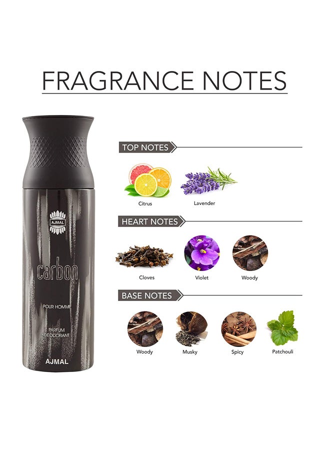 Ajmal Carbon Deodorant Spray Black 200ml  - Image 5