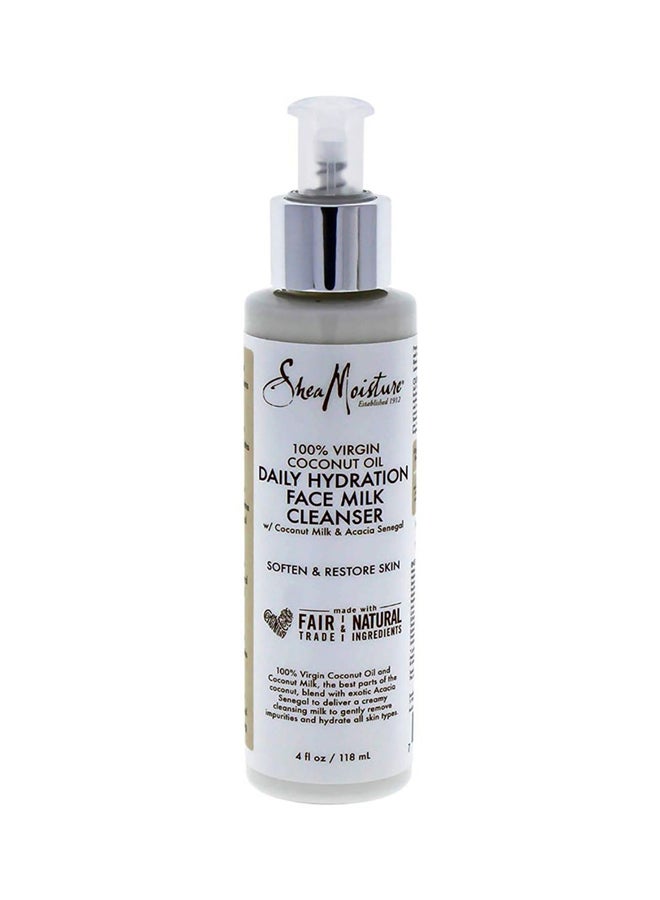 Coconut Oil Daily Hydration Face Milk Cleanser White