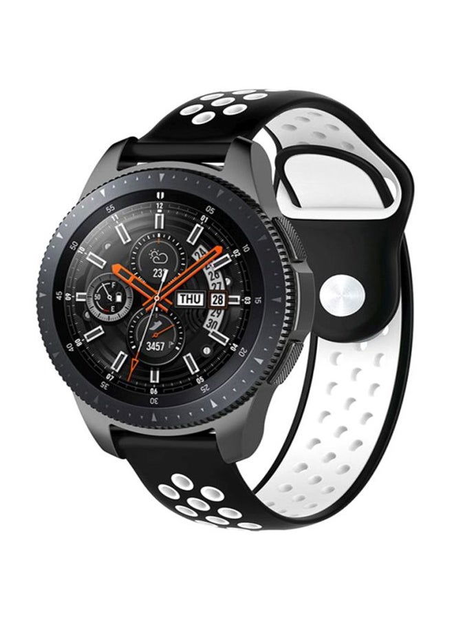 Voberry Replacement Band Strap For Samsung Galaxy Classic 46mm Black/White - Image 3