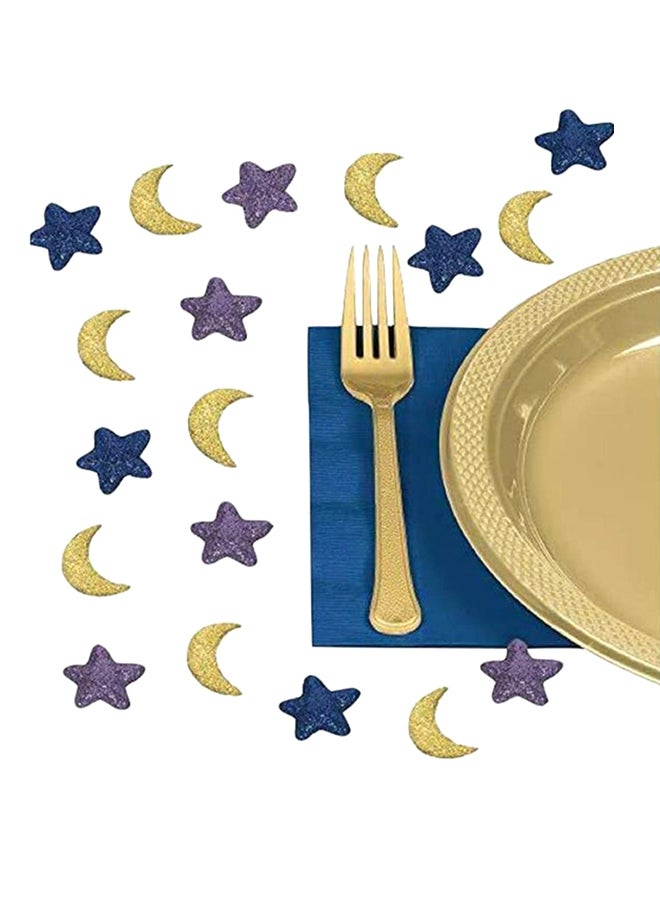 Amscan 32-Piece Eid Glitter Star And Moon Foam Scatters Decorations - Image 2