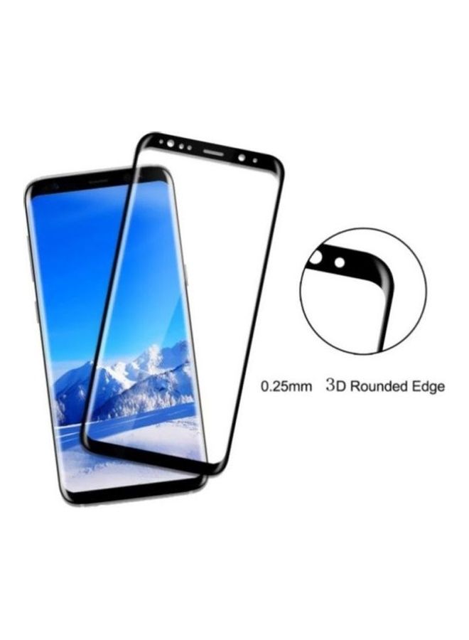 شيزي لاصقة حماية للشاشة من الزجاج المقوى 3D لهاتف سامسونج جالاكسي نوت S9 أسود
