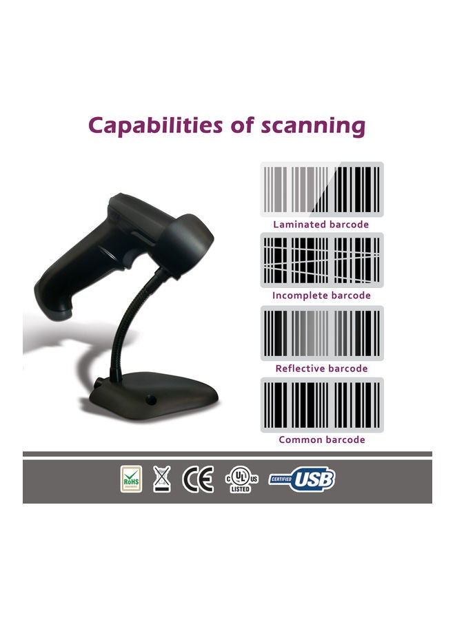 Oscar UniBar I 1D Barcode Scanner Black  - Image 4