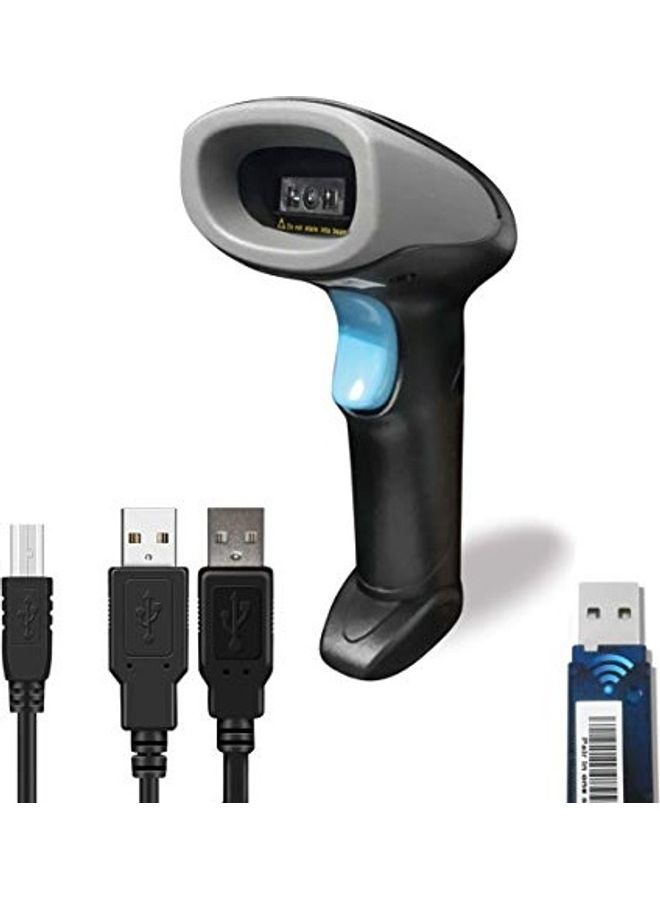 Oscar - Cordless Wireless Rechargeable Barcode Scanner Black - Image 1