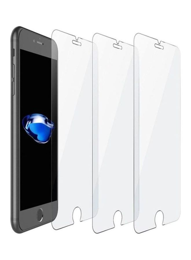 shAyzee Pack Of 3 Tempered Glass Screen Protector For Apple iPhone 8 Clear