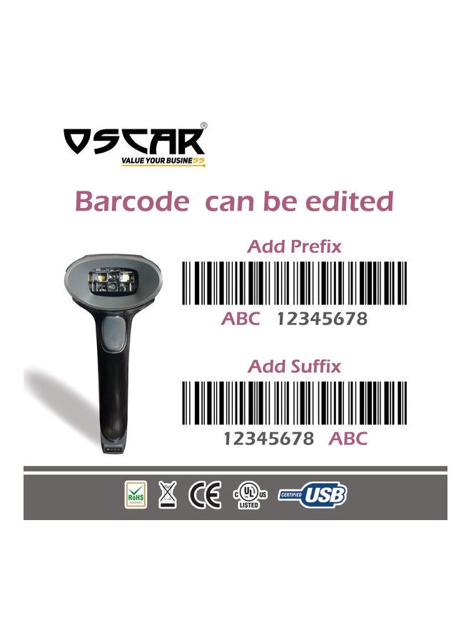 Oscar - UniBar II QR Code Barcode Scanner Black - Image 1