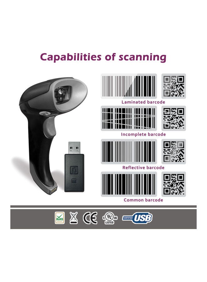 Oscar - UniBar II QR Code Barcode Scanner Black - Image 1