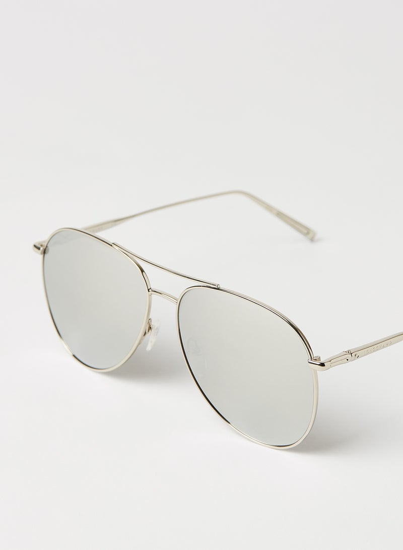 لونج شامب نظّارة شمسيّة آفياتور بإطار معدني كامل الحواف - مقاس العدسة: 59 مم للنساء - Image 3