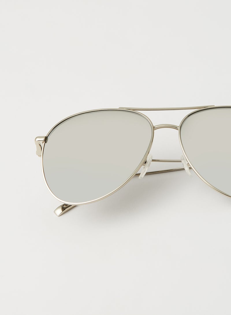 لونج شامب نظّارة شمسيّة آفياتور بإطار معدني كامل الحواف - مقاس العدسة: 59 مم للنساء - Image 4