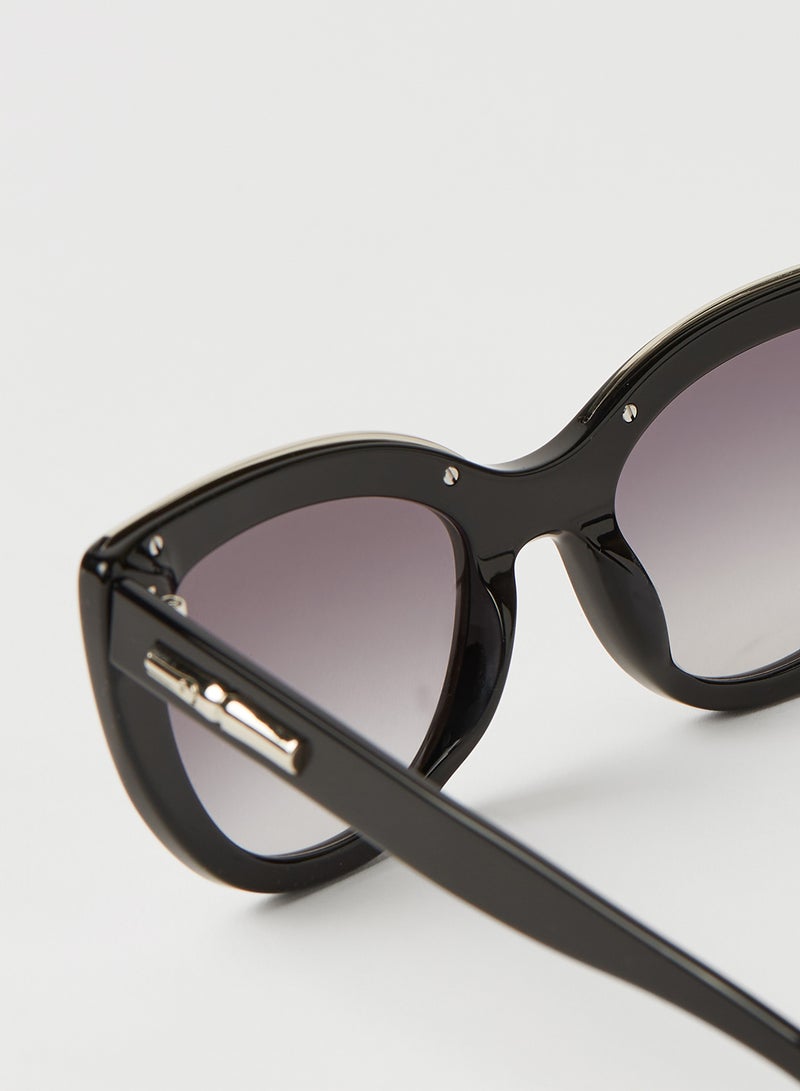 لونج شامب نظارة شمسية بإطار كامل على شكل فراشة من الأسيتات - مقاس العدسة: 51 مم للنساء - Image 2