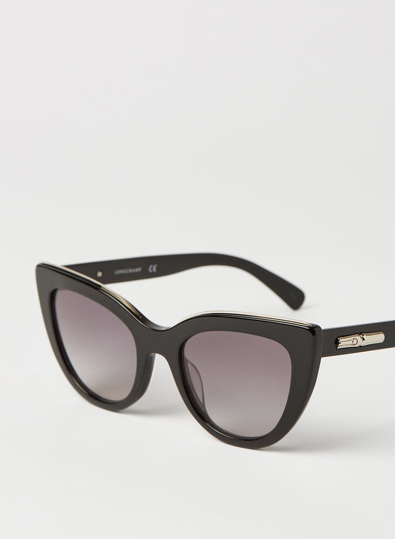 لونج شامب نظارة شمسية بإطار كامل على شكل فراشة من الأسيتات - مقاس العدسة: 51 مم للنساء - Image 3