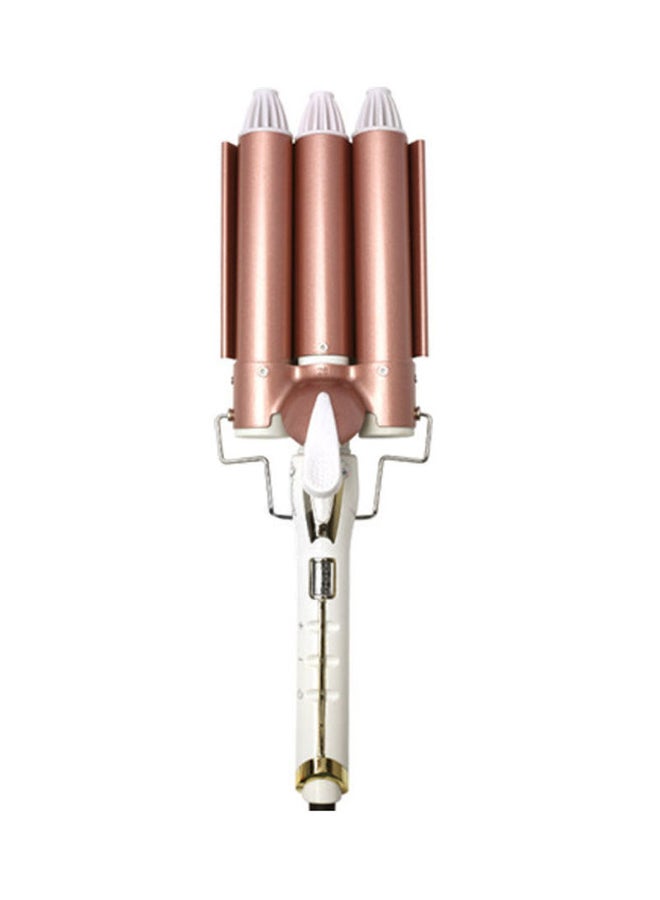 Beauenty Egg Roll Water Corrugated Curling Iron Rose Gold/White 33.5x8.6cm - Image 1