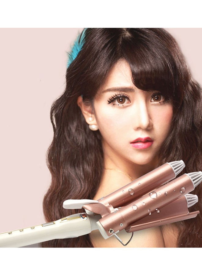 Beauenty Egg Roll Water Corrugated Curling Iron Rose Gold/White 33.5x8.6cm - Image 4