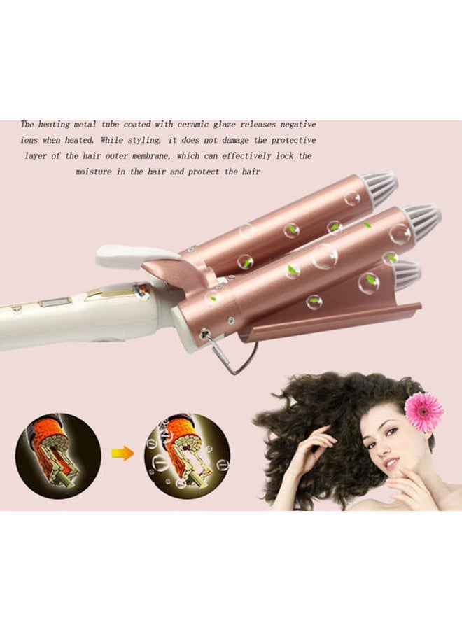 Beauenty Egg Roll Water Corrugated Curling Iron Rose Gold/White 33.5x8.6cm - Image 5