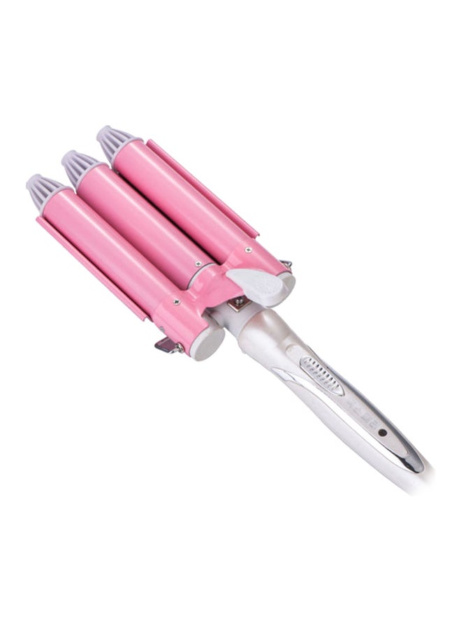 Beauenty Three-Stick Water Ripple Curler Pink/White - Image 1