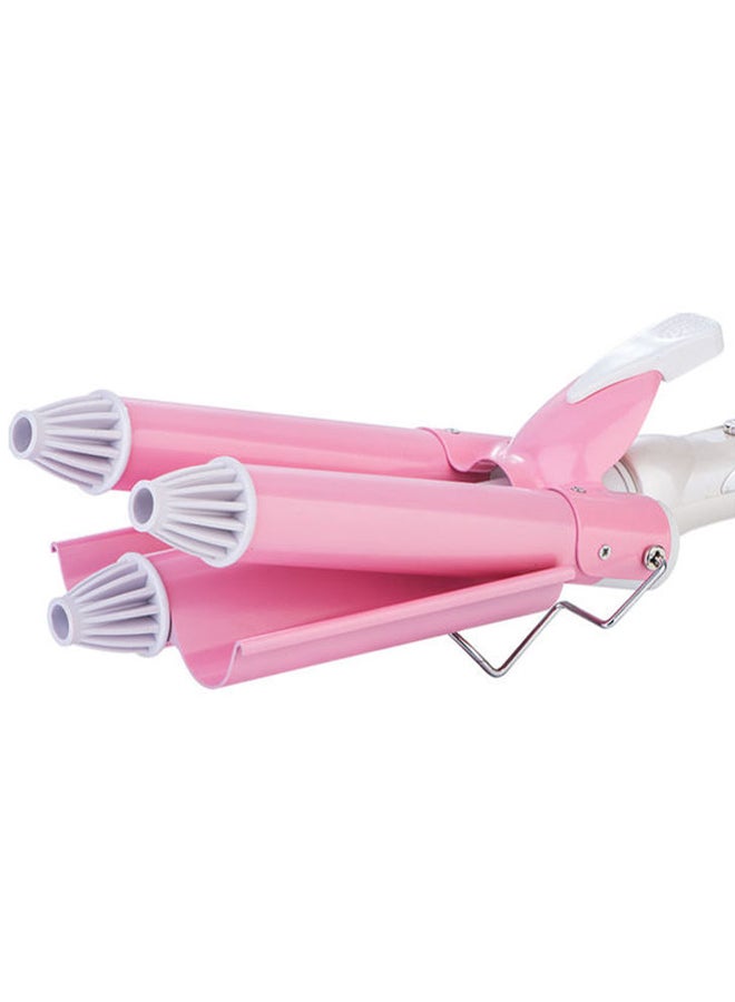 Beauenty Three-Stick Water Ripple Curler Pink/White - Image 3