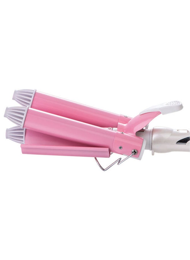 Beauenty Three-Stick Water Ripple Curler Pink/White - Image 4