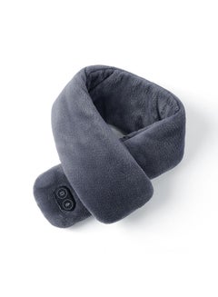 Vibration-Massage Plush Collar Scarf Dark Grey