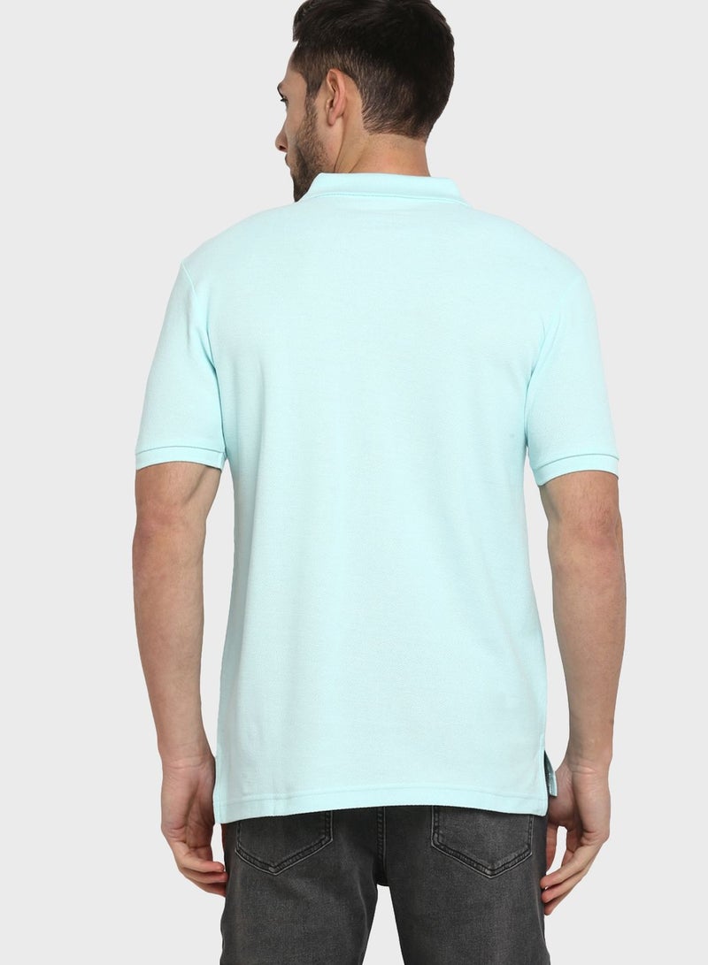 ريد تيب تيشيرت بولو أساسي بياقة أزرق - Image 2