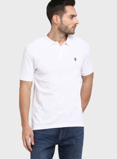 Red Tape Essential Collared Neck Polo White  - Image 1