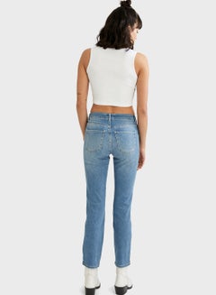 High Waist Skinny Fit Jeans Blue - v1617720661/N46223404V_3