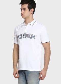 Red Tape Momentum Tipped Polo White  - Image 4