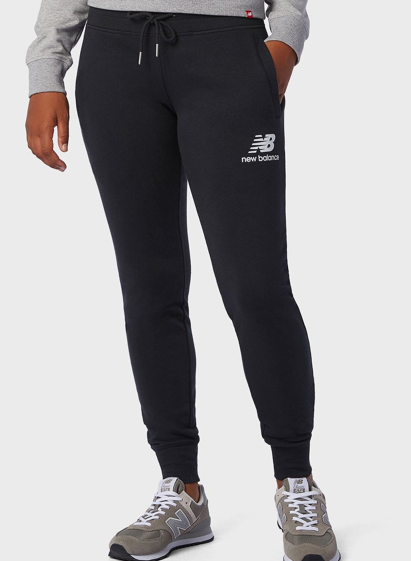 New Balance Essential French Terry Sweatpants Black - Image 1
