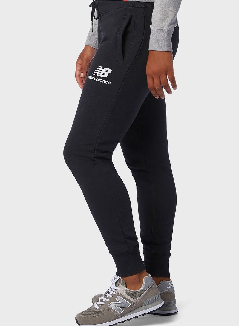 New Balance Essential French Terry Sweatpants Black - Image 3