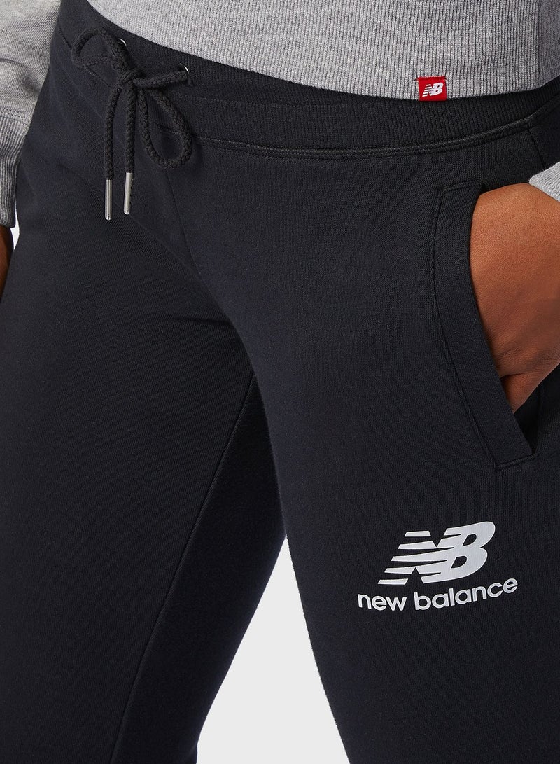 New Balance Essential French Terry Sweatpants Black - Image 4