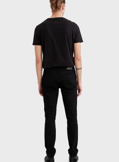 DeFacto Pedro Slim Fit Mid-Rise Jeans Black  - Image 2