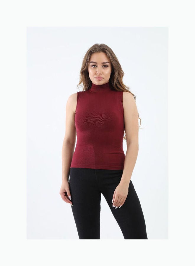 Carina Casual Plain Basic Body Wear Microfibre For Women Wine  - Image 1