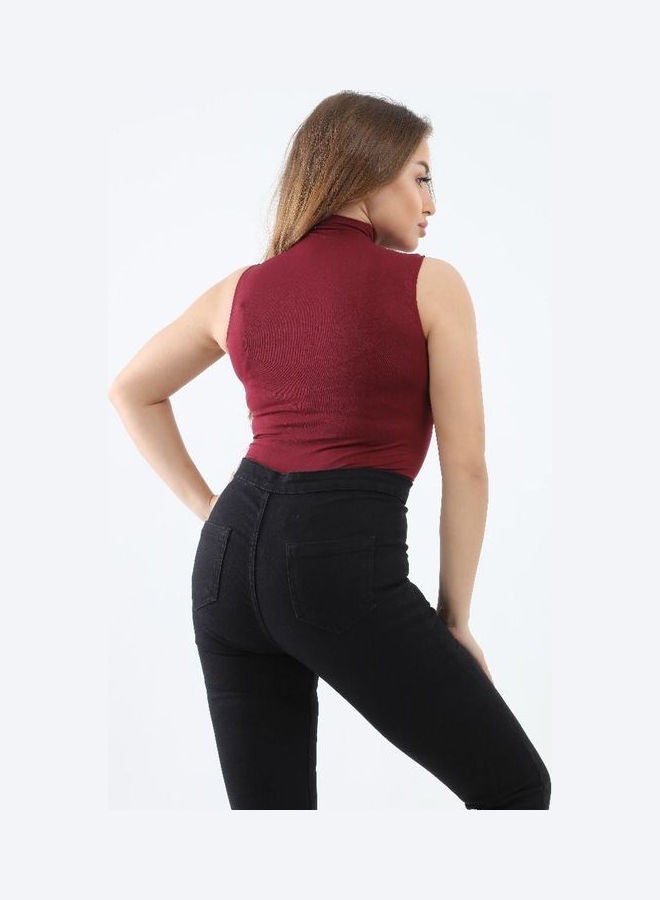Carina Casual Plain Basic Body Wear Microfibre For Women Wine  - Image 4