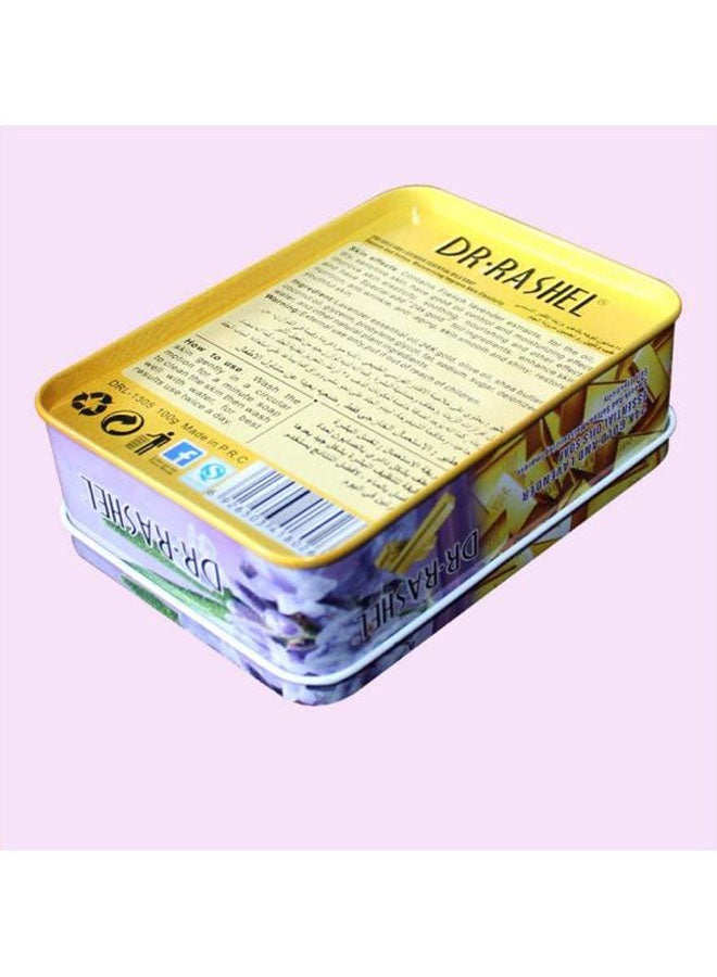 DR. RASHEL 24K Gold And Lavender Essential Oil Soap Purple 100grams - Image 4