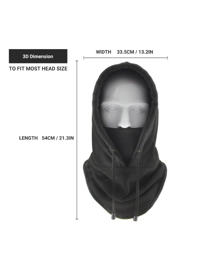 Generic - Solid Pattern Full Cover Face Mask Black - Image 1