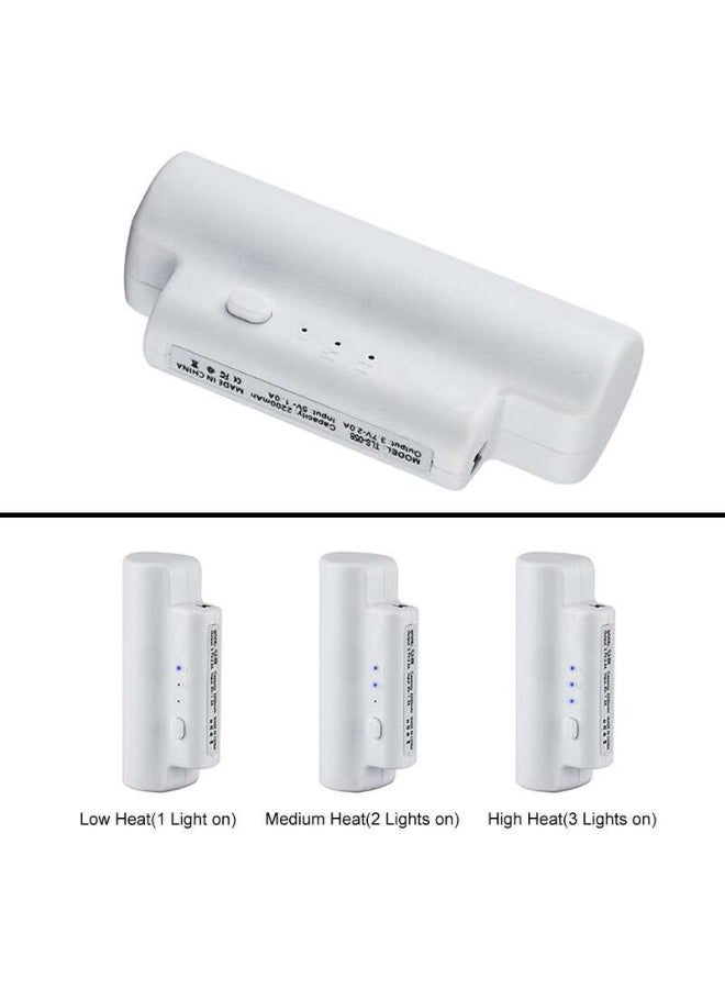 زوج جوارب متوسطة الطول قابلة للتدفئة كهربائياً أسود/ أبيض - Image 2