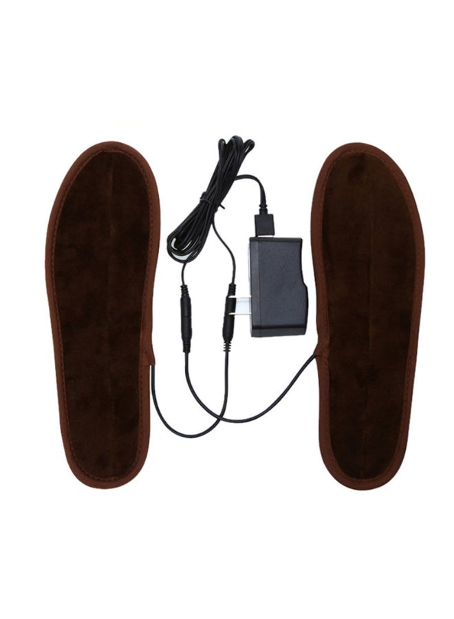 Pair Of Thermostatic USB Heating Insoles Brown/Black - Image 1