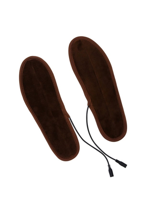 Pair Of Thermostatic USB Heating Insoles Brown/Black - Image 2