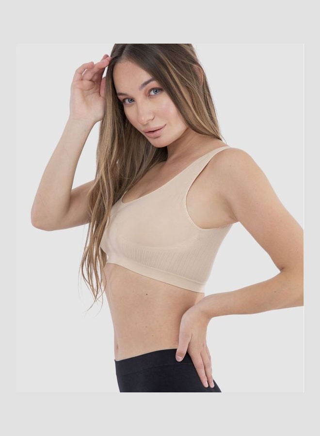 Carina Soft Bra -N med beige  - Image 2