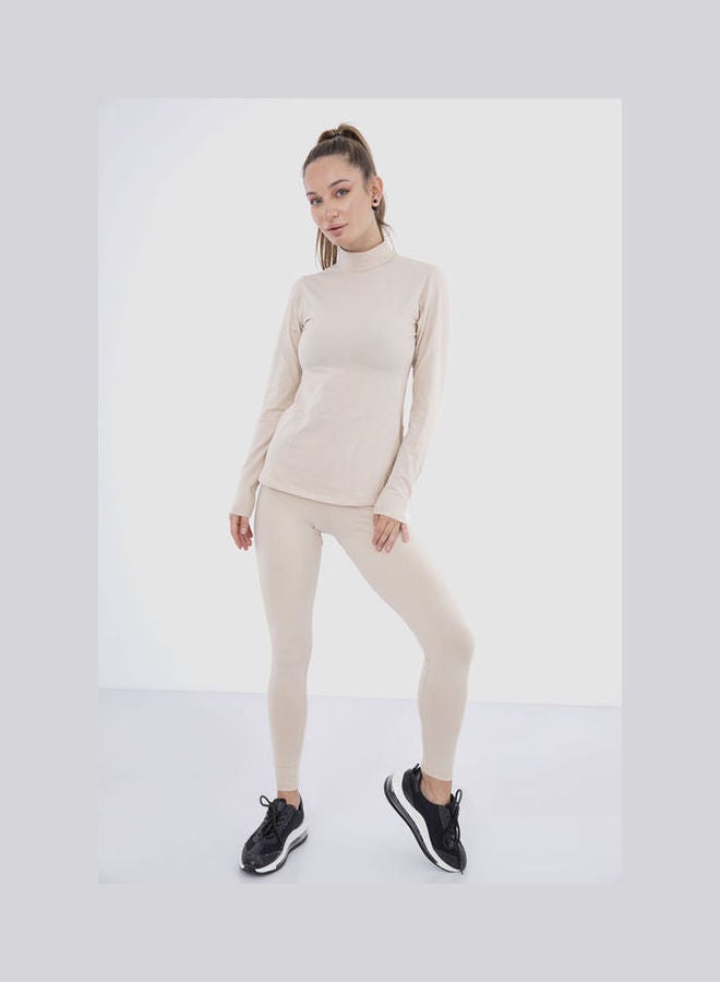 Carina Legging Cotton Med Beige  - Image 1