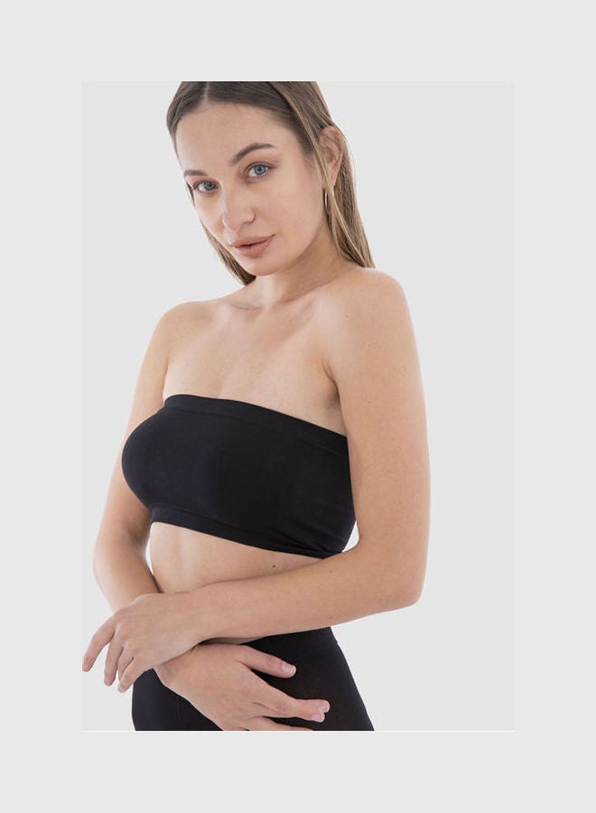 Carina Casual Plain Basic Bra Microfibre For Women Black