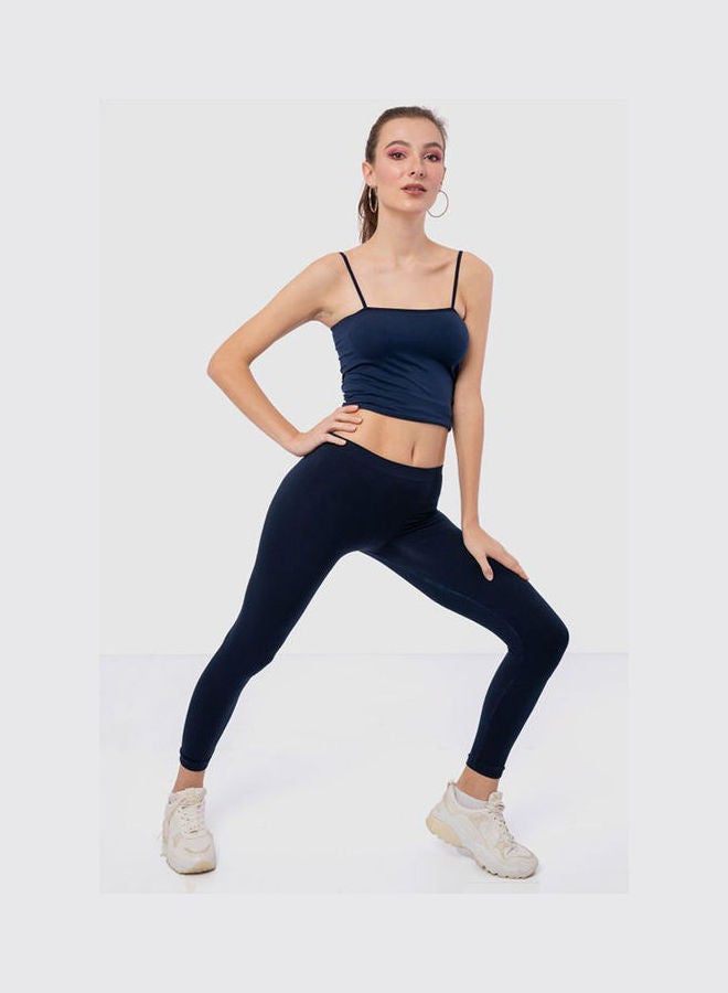 Carina Casual Plain Basic Legging Microfibre For Women Navy  - Image 1
