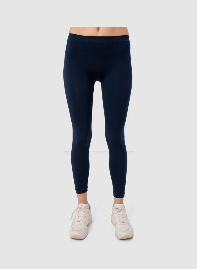 Carina Casual Plain Basic Legging Microfibre For Women Navy  - Image 2