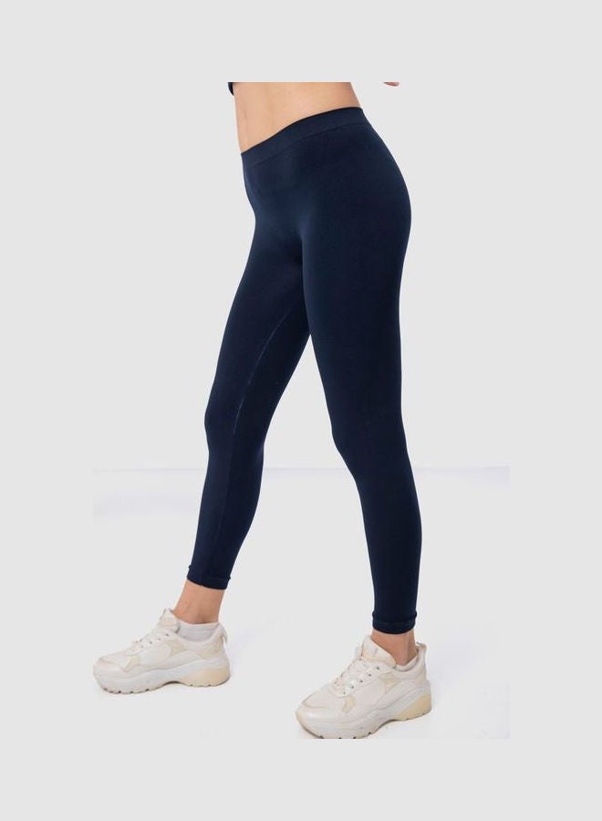 Carina Casual Plain Basic Legging Microfibre For Women Navy  - Image 3