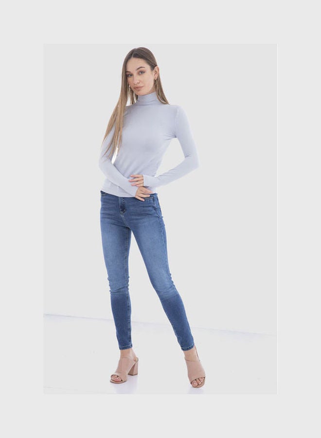 Carina Casual plain basic Body Wear Microfibre For Women Silver  - Image 1