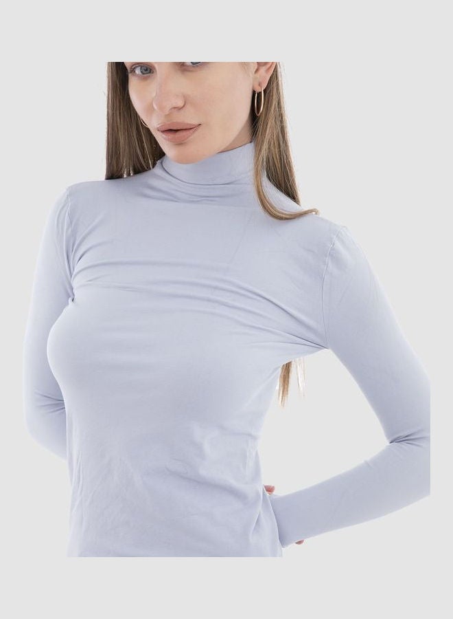 Carina Casual plain basic Body Wear Microfibre For Women Silver  - Image 5