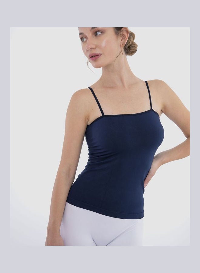 Carina Casual Plain Basic Body Wear Microfibre For Women Navy  - Image 2