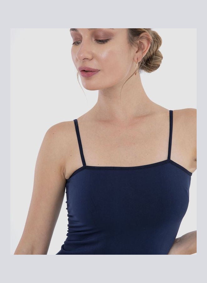 Carina Casual Plain Basic Body Wear Microfibre For Women Navy  - Image 3