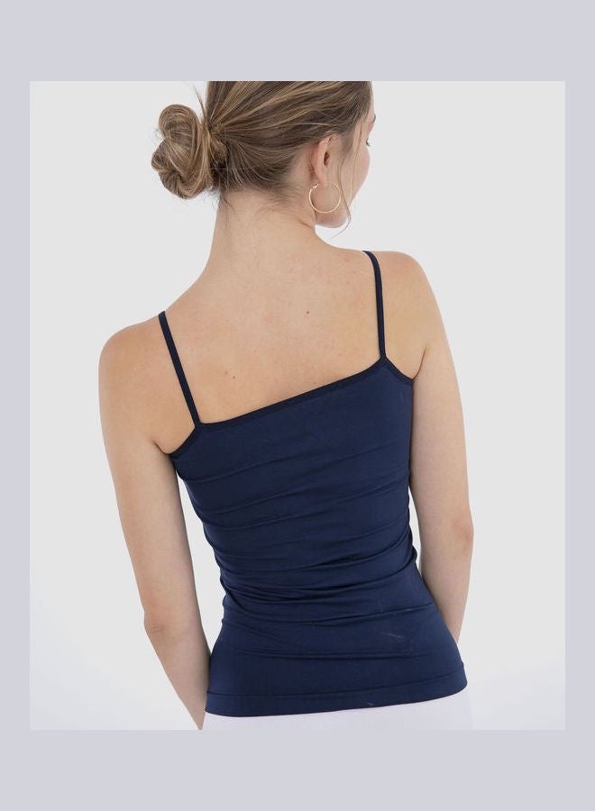 Carina Casual Plain Basic Body Wear Microfibre For Women Navy  - Image 4