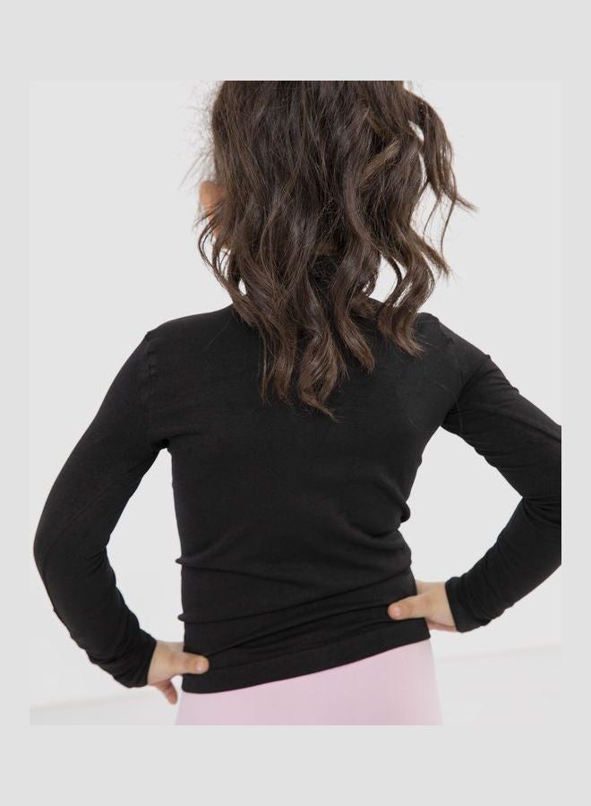 كارينا ملابس أساسية كاجوال سادةٌ من المايكروفايبر للبنات . أسود - Image 3