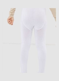 كارينا جوارب طويلة سادة للأطفال - حيادي أبيض  - Image 3